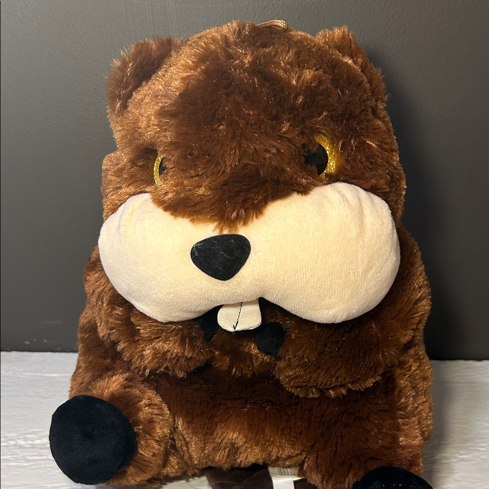Plush Brown Beaver Toy